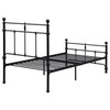 Novak 48-inch Metal Twin Open Frame Bed Matte Black / CS-316001T