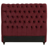 Devon 57-inch Upholstered Full Headboard Wine Red / CS-360341FB1