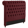 Devon 57-inch Upholstered Queen Headboard Wine Red / CS-360341QB1