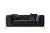 Divani Casa Clarice - Transitional Black Velvet Loveseat / VGAH-SF1013-2-BLK