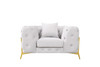 Divani Casa Clarice - Transitional Light Beige Velvet Chair / VGAH-SF1013-1-BGE