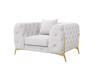Divani Casa Clarice - Transitional Light Beige Velvet Chair / VGAH-SF1013-1-BGE