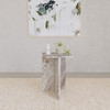Bowdoin Genuine Marble Accent Side Table Grey / CS-930053