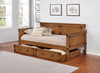 Oakdale Wood Twin Daybed with Trundle Rustic Honey / CS-300675-SET