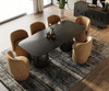 Modrest Calexico - Contemporary Black Wave Glass Wide Rectangular Dining Table / VGGMDT-1717B