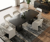 Modrest Calexico - Contemporary Black Wave Glass Wide Rectangular Dining Table / VGGMDT-1717B