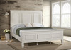 Sandy Beach 63-inch Eastern King Wood Panel Bed Cream White / CS-201301KEN