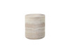 Modrest Benji - Modern Faux Travertine Round End Table / VGIP-ST901