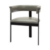 Modrest Boswell - Modern Grey Faux Leather + Black Dining Chair / VGRH-RHS-DC-158-GRYBLK
