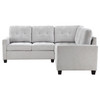 Georgina 3-piece Upholstered Sectional Sofa Steel Beige / CS-551705-SETA