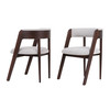 Modrest Vegas - Modern Light Grey + Walnut Oak Dining Chair (Set of 2) / VGME-VEGAS-LTGRY-DC