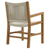 Vienna Outdoor Patio Teak and Rope Dining Armchairs Set of 2 / EEI-6806