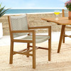 Vienna Outdoor Patio Teak and Rope Dining Armchairs Set of 2 / EEI-6806