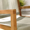 Vienna Outdoor Patio Teak and Rope Dining Armchairs Set of 2 / EEI-6806