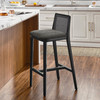 Monarch Wood and Rattan Bar Stool / EEI-6846