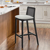 Monarch Wood and Rattan Bar Stool / EEI-6846