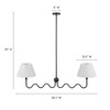 Wave Squiggle 2-Arm Pendant Light / EEI-6874