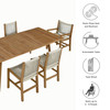 Vienna 7-Piece Outdoor Patio Teak and Rope Dining Set / EEI-6928
