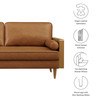 Kellan Vegan Leather Sofa / EEI-6942
