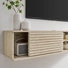 Render 70" Faux Travertine Wall-Mount Media Console TV Stand / EEI-6965