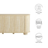 Overture 63” Oval Faux Travertine Sideboard / EEI-7015