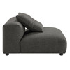 Solace Modular Upholstered Fabric Armless Chair and Ottoman Set / EEI-7023