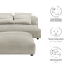 Solace Modular Upholstered Fabric Armless Loveseat and Ottoman Set / EEI-7031