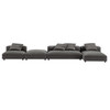 Solace 4-Piece Modular Upholstered Fabric Sectional Sofa With Ottoman / EEI-7033