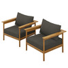 Wren Outdoor Patio Teak Wood Armchair Set of 2 / EEI-7068