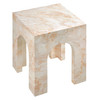 Valen Square Indoor - Outdoor Patio Arched Concrete Side Table / EEI-7098