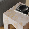 Valen Square Indoor - Outdoor Patio Arched Concrete Side Table / EEI-7098