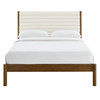 Olea Channel Tufted Boucle Solid Wood King Platform Bed / MOD-7199