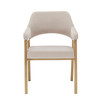 Modrest George - Modern Beige Fabric + Antique Brass Dining Chair / VGGA-GA-6218CH-1-BGE