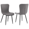Horizon Upholstered Dining Side Chair Warm Grey (Set of 2) / CS-109392