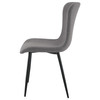 Horizon Upholstered Dining Side Chair Warm Grey (Set of 2) / CS-109392