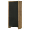 Adina 77-inch Tall Display Cabinet Distressed Light Brown / CS-193616