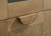 Adina 77-inch Tall Display Cabinet Distressed Light Brown / CS-193616