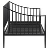 Newbury Metal Twin Daybed Bed Frame Matte Black / CS-301056