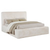 Rebecca Faux Fur Upholstered Queen Bed Cream / CS-306141Q