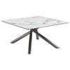 Carvell Square Sintered Stone Top Coffee Table Mirage White / CS-708138