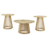Touhy 3-piece Round Coffee and End Table Set Natural Mango / CS-710608-S3