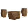 Zalika 3-piece Solid Wood Coffee and End Table Set Natural / CS-724188-S3