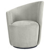 Nueva Upholstered Swivel Chair Curved Backrest Dove Grey / CS-907527