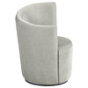Nueva Upholstered Swivel Chair Curved Backrest Dove Grey / CS-907527