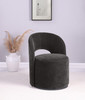 Harjo Velvet Upholstered Swivel Accent Chair Charcoal Grey / CS-907529