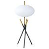 Layton White Orb Shade Tripod Table Lamp Black / CS-920090