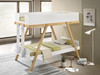 Frankie Twin Over Twin Bunk Bed with 7-inch Mattresses White / CS-460570T-SM