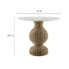 Zale 36" Marble and Seagrass Dining Table / EEI-7195