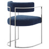 Huron Curved Back Fabric and Metal Dining Accent Chair / EEI-7228