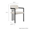 Elio Barrel Fabric and Metal Dining Chair / EEI-7229
